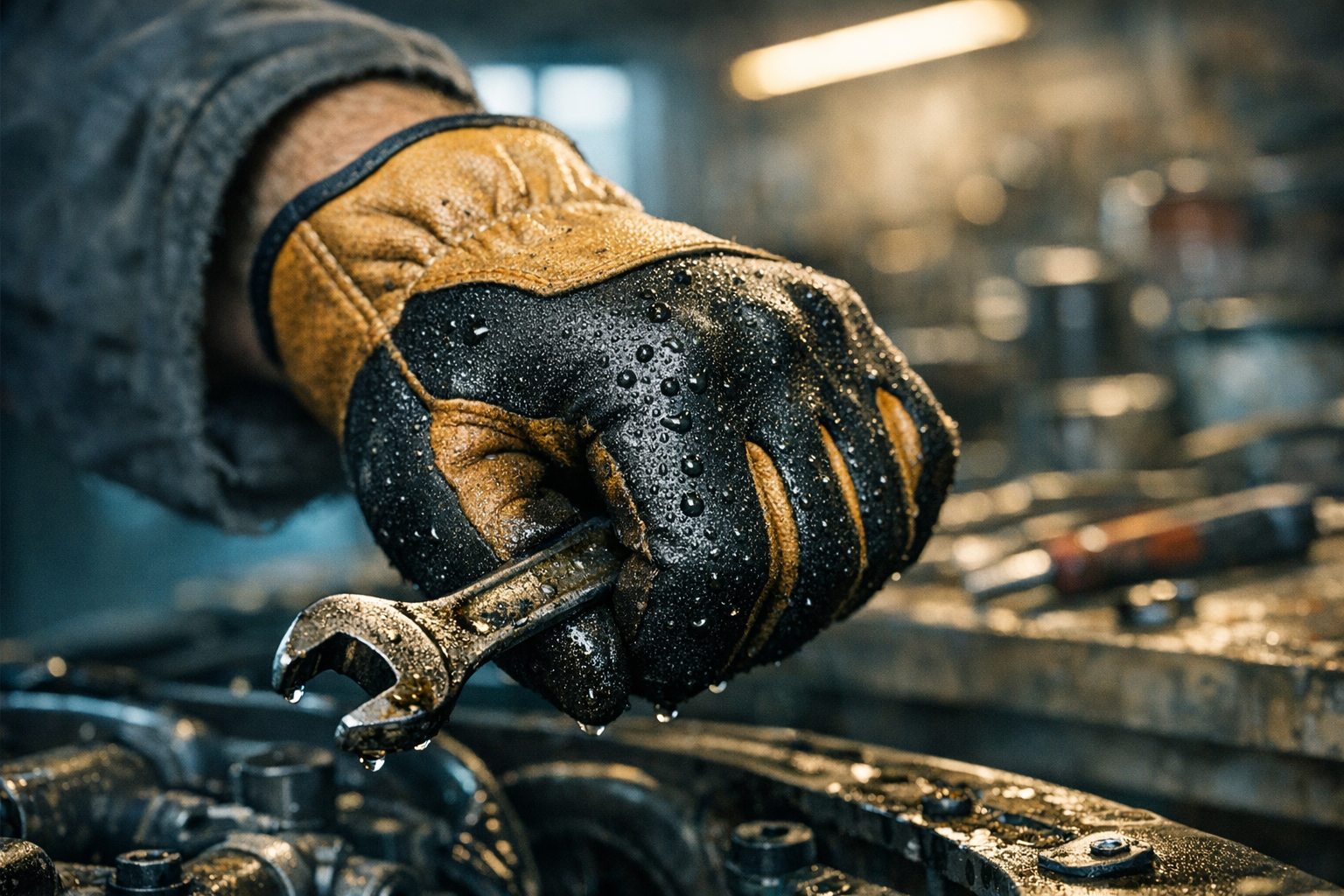 Verschillende werkhandschoenen met coatings