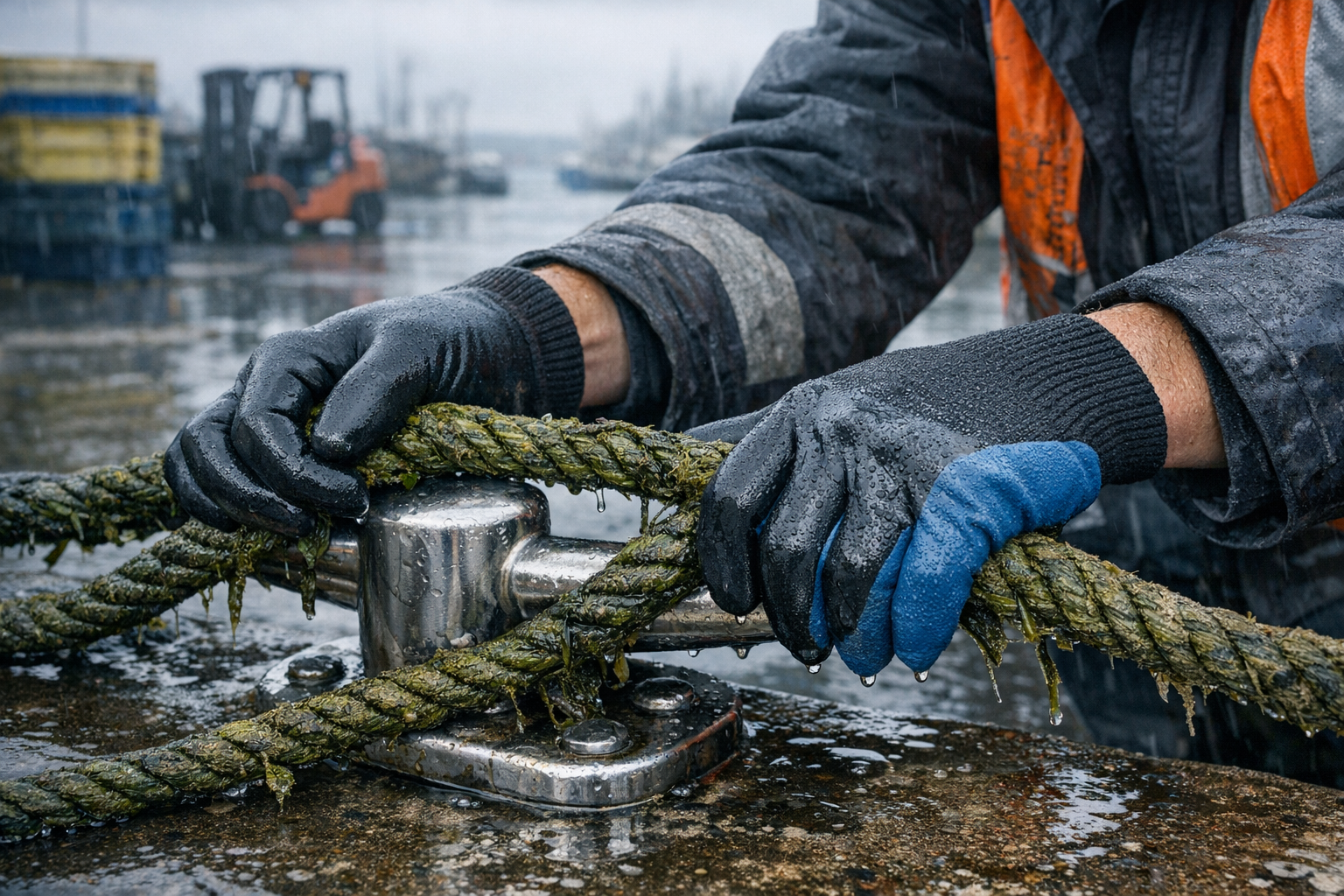 Werkhandschoenen grip test