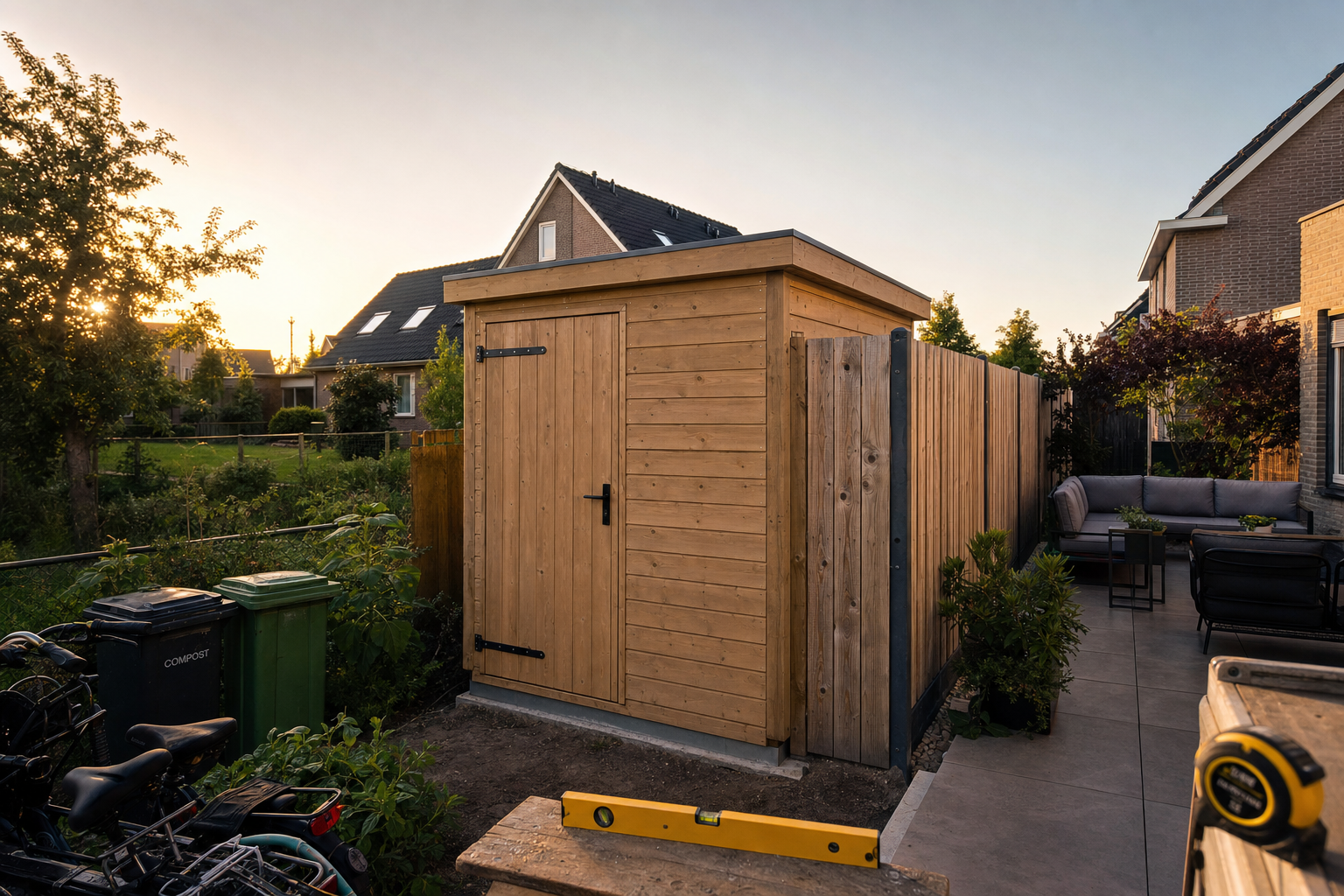 Erfgrens regels voor houten schuur plaatsing