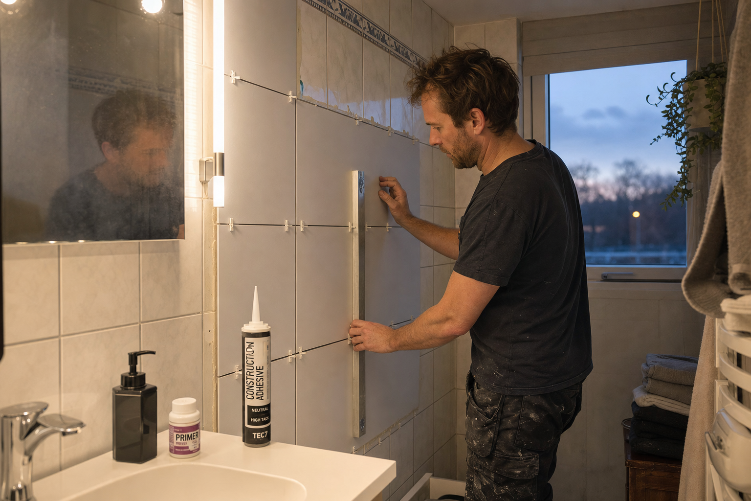 Pvc wandtegels plaatsen op oneffen ondergrond